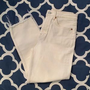 Topshop straight leg white jeans